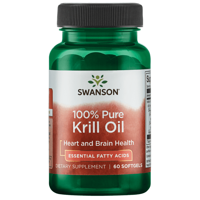 Swanson 100% Pure Krill Oil 500 mg 60 Softgels