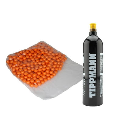PAINTBALL PACKAGE - 500 ROUNDS ORANGE CRUSH PAINTBALLS + 24OZ TIPPMANN CO2 (Best Paintball Gun Packages)