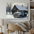 thumbnail image 2 of Designart Old Truck At The Barn In Winter III Canvas Wall Art, 2 of 5