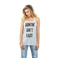 thumbnail image 2 of Thread Tank Auntin' Ain't Easy Women's Sleeveless Flowy Racerback Tank Top Sport Grey Medium, 2 of 5