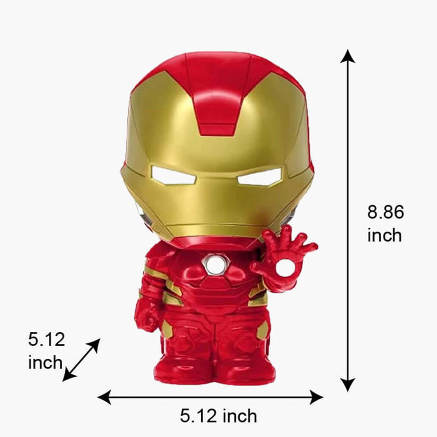 Tony Stark Iron Man Mini Figure Piggy Bank Cute Cartoon Marvel Avengers for  Adults 