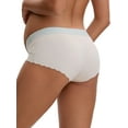 thumbnail image 3 of INSPIRE CHIC Women's Low Waist Ice Silk Seamless Maternity Briefs Pregnancy Under the Bump Underwear XXL Beige, 3 of 4