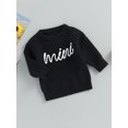 thumbnail image 3 of Bagilaanoe Toddler Baby Girl Boy Knitted Sweater Long Sleeve Letter Embroidery Pullover 6M 12M 24M 3T 4T 5T 6T Kids Warm Jumpers Tops Fall Loose Knitwear, 3 of 8