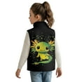 thumbnail image 2 of Garronmavis Green Axolotl Zippered Vest Comfortable Boys Outerwear Vest Versatile Sleeveless Jacket Full-Zip Fall Winter Warm Outerwear Stylish Fall Winter Warm Waistcoat Outerwear, 2 of 7