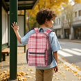 thumbnail image 6 of Red and Black Checkered Pattern 17" School Backpacks for Teens,Waterproof Oxford Fabric,S-Shape Padded Straps for School,Travel,Hiking,Camping, 6 of 6