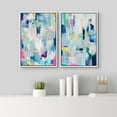 thumbnail image 4 of IDEA4WALL Framed Canvas Print Wall Art Set Vibrant Abstract Expressionist Dynamic Brushwork Illustrations Colorful Graffiti Pattern Modern Pop Art Wall Decor Minimal for Home Decor - White 24"x36"x2, 4 of 5