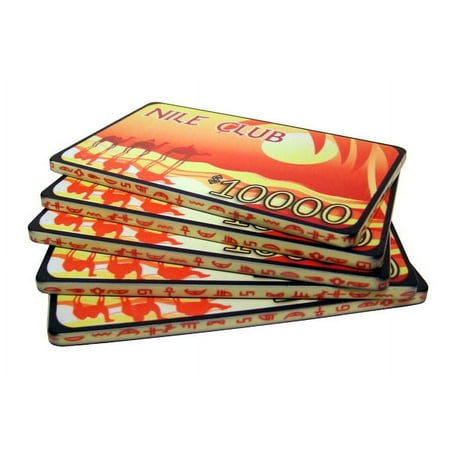 UPC: 0760969909492 | 10 $10 000 Nile Club 40 Gram Ceramic Poker Plaques