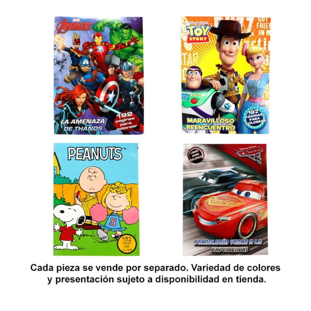 Libro para Colorear con 192 Páginas de Distintas Licencias para Niño