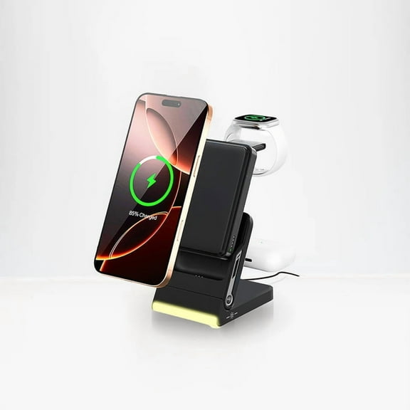 Lumicharge 5 IN1 Black Magnetic Power Bank & Charger