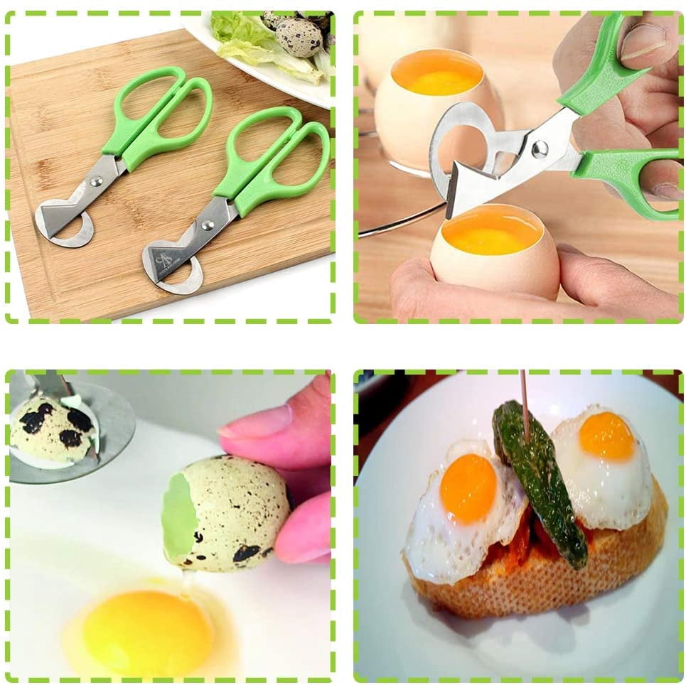 Ciseaux à œufs De Caille En Acier Inoxydable - Ouvre-œufs Pratique Pour Cuisine - Design Ergonomique - Coupe Nette Et Facile - 3
