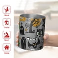 thumbnail image 5 of 12oz Coffee Tumblers Halloween Witch Spooky Icons Pattern Stainless Steel Vacuum Insulated Travel Tumbler Coffee Cups Mug with Lid and Straw with Cleaning Brush for Cold & Hot Drinks, 5 of 5