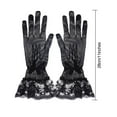thumbnail image 3 of Winter Gloves Men and Women Winter Clothes for Women Sunscreen Black Sexy Lace Gloves Dance Party Bow Fishing Net Lace Gloves, 3 of 5