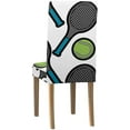 thumbnail image 4 of HATIART Housse de Chaise Extensible de Sport de Balle de Tennis Protecteur de Siège pour Salle à Manger Hôtel Mariage Fête Ensemble de 4, 4 of 5