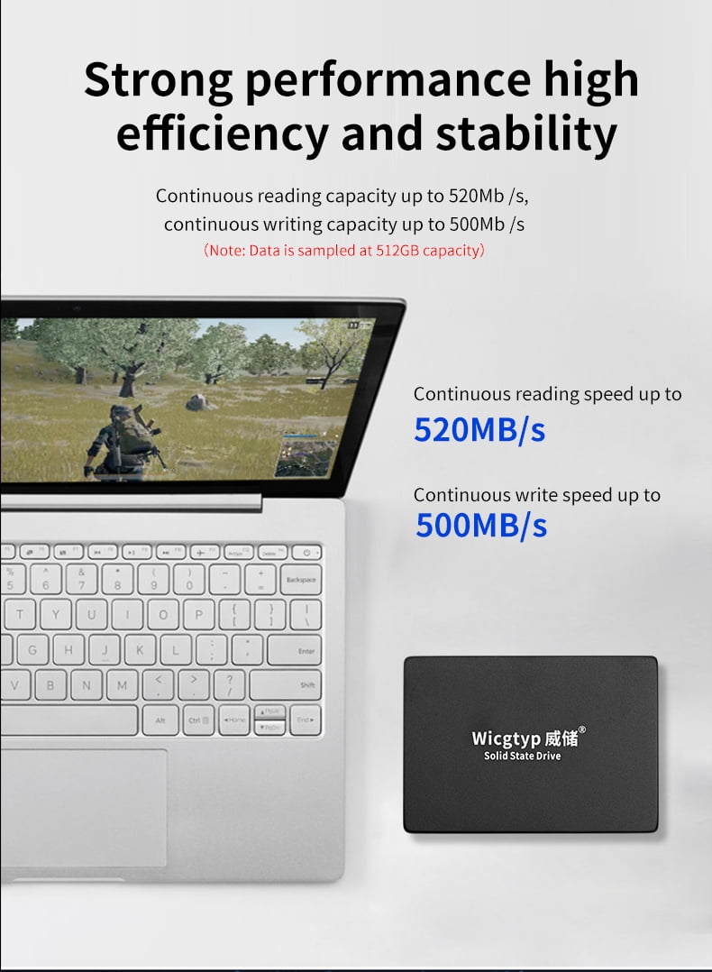 Wicgtyp SSD 1TB SATA III SATA II SATA