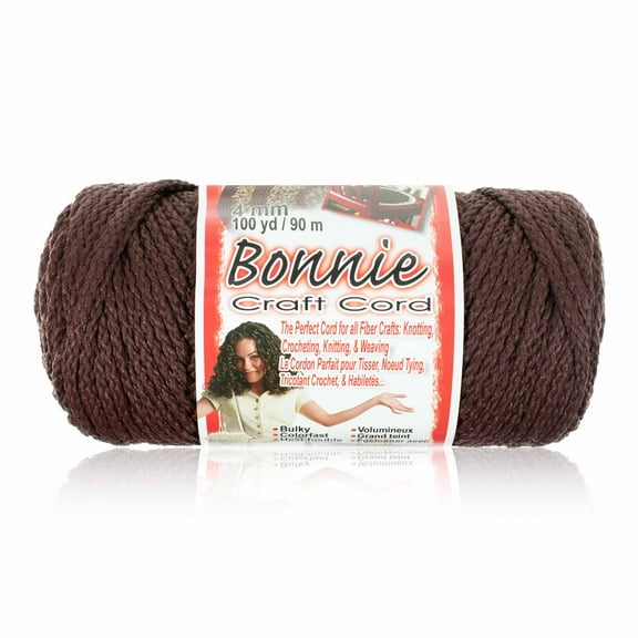 Craft County Bonnie Macrame Cord - 4mm - 100 yd Lengths - Various Colors