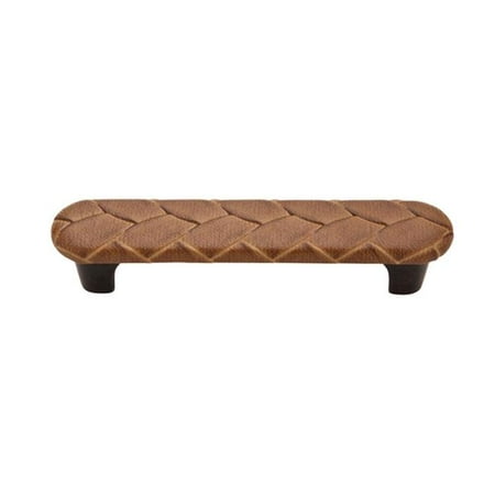 Brass Turtle - Knobware C3387 Weave Pull 3 in. C.C. Covered Burnished Brass, Turtle