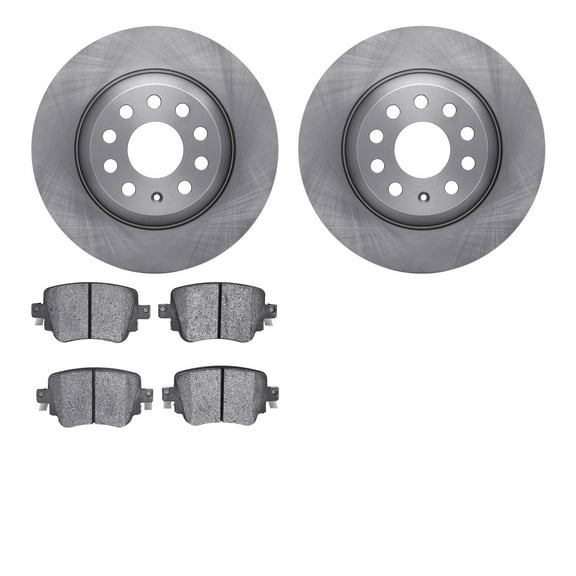 Dynamic Friction Company Rear Brake Rotors with 5000 Advanced Brake Pads 6502-73442