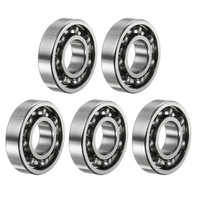 Unique Bargains Roulement à Billes R6 Rainure Profonde, 3/8 Pieds x 7/8 Pieds x 7/32 Pieds Roulements en Acier Chromé, Lot de 5