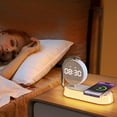 thumbnail image 4 of Injueey ABS Reloj despertador digital Lámpara de Carga inalámbrica Ajuste de tres velocidades Despertadores de ángulo de 180 ° Cargadores de dispositivos electrónicos específicos, 4 of 6