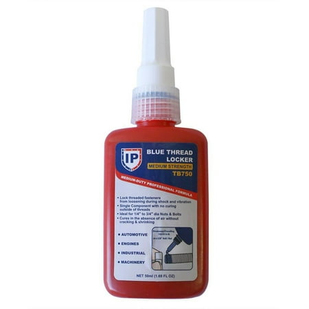 - TB750 Medium Strength Medium Duty Professional Formula Thread Locker 50ml, Breakaway / Prevailing: 100 / 45 in-lb on a 3/8