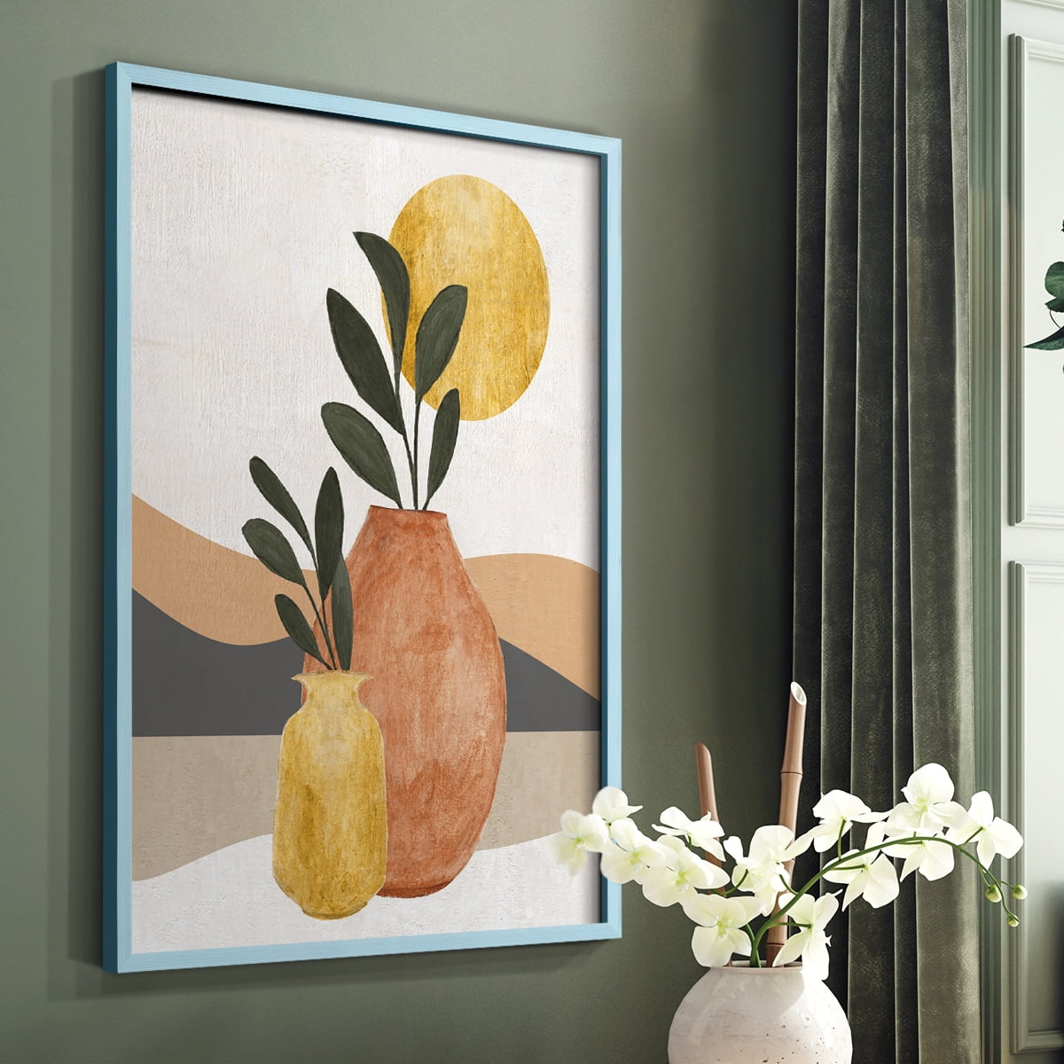 Adobe Moon II in Paper Solid Wood 11 x 14 Framed Print