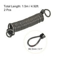 thumbnail image 2 of Uxcell Security Steel Cable 2.5mm x 1.5m/4.92ft Coated Spring Luggage Lock Wire Rope with Double Loop Black 2 Pack, 2 of 5