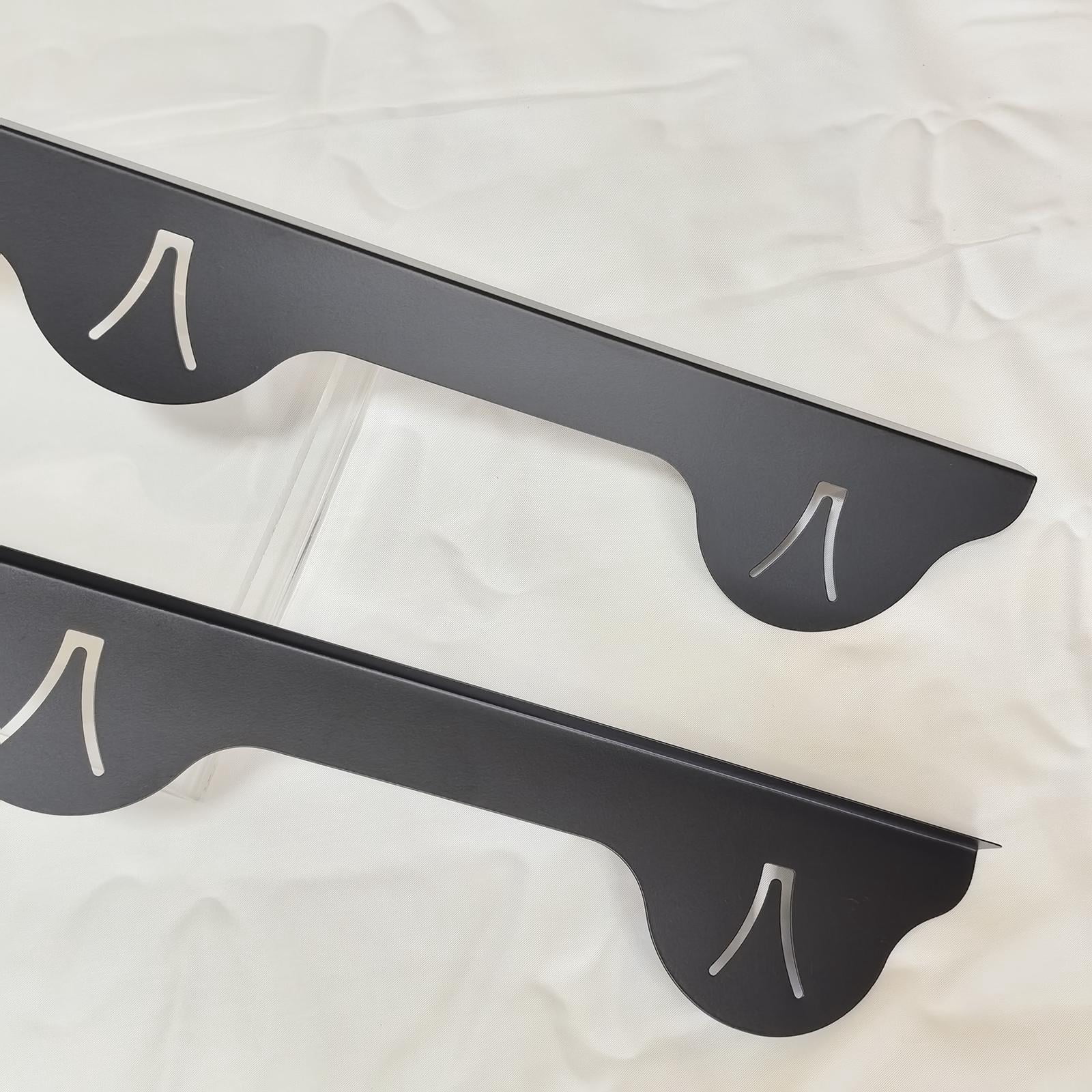 Fiocias 2x Stovetop Counter Gap Covers Side Guards Easy Clean Lightweight Heat Resistant Black