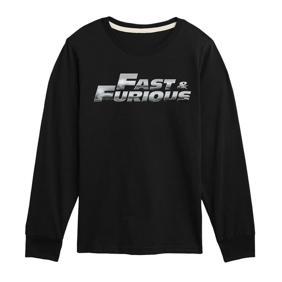 Fast & Furious - Logo Chrome - Youth Boys Long Sleeve Graphic T-Shirt