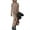 Khaki, variant on Women's Cap Sleeve Crewneck Casual Loose Side Long Beach Maxi Dress