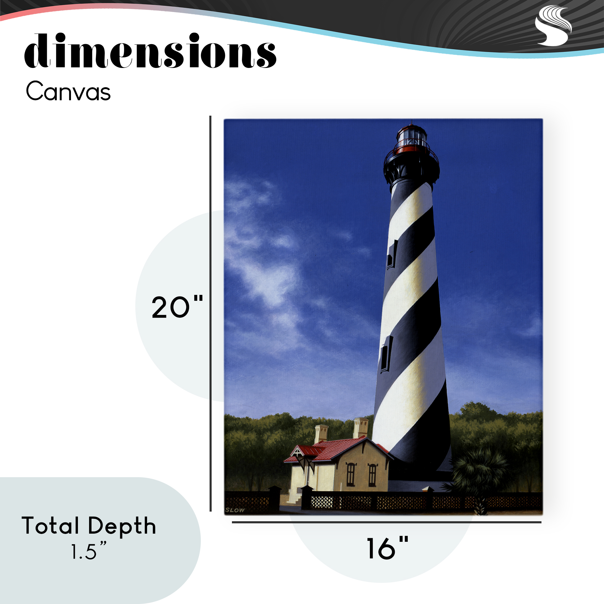 St. Augustine Lighthouse Canvas Wall Art, design by Wind River Studios