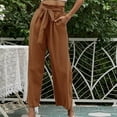 thumbnail image 4 of Black and Friday Clearance Deal No Boundaries Aloohaidyvio Women's Solid Color High Waist Loose Trousers Ladies Wide Leg Pants, 4 of 6