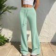 thumbnail image 7 of KPOPLK Women's Low Rise Flare Sweat Pants Drawstring Elastic Waist Bell Bottom Sweatpants with Pockets Casual Lounge Trousers,Size XXL, 7 of 7