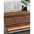 thumbnail image 3 of Ahgly Company Machine Washable Indoor Square Abstract Vermilion Red Area Rugs, 8' Square, 3 of 7