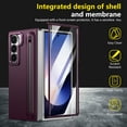 thumbnail image 3 of ELEHOLD Case for Samsung Galaxy Z Fold 6, Full-Body Camera Ring Stand Case with Built-in Screen Protector & Stylus,Winered, 3 of 12