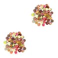 thumbnail image 1 of Qarigey 100 piezas de botones de mixtos coloridos agujeros forma de cuenco flor suministros para el hogar botón para coser 15mm 2piezas, 1 of 6