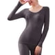 thumbnail image 2 of Qarigey Ropa interior térmica transpirable para mujer, Calzoncillos largos, camiseta femenina agradable a la piel, traje, ropa cálida gruesa, conjuntos de ropa Gris, 2 of 6