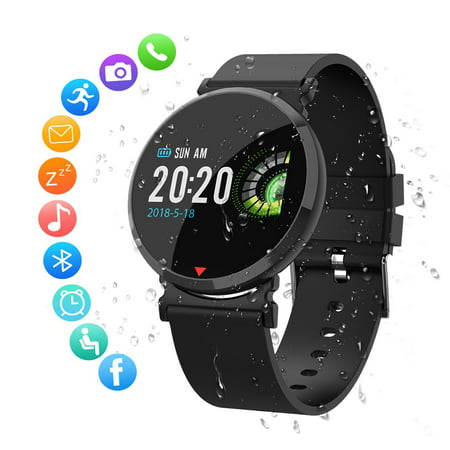 EEEKit Bluetooth Smartwatch IP67 Waterproof Fitness Tracker with All-Day Heart Rate and Activity Tracking, Sleep Monitoring, GPS, Bluetooth - (Best Fitness Tracker For Sleep Tracking)