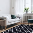 thumbnail image 4 of SUSSEXHOME Beatrice Collection 3'x5' Navy&White Area Rug, Extra Soft and Comfy Carpet, Area Rugs for Kitchen, Living Room Rug, Runner Rug, Indoor Rugs for Bedroom, Machine Rug, Area Rug, 4 of 7