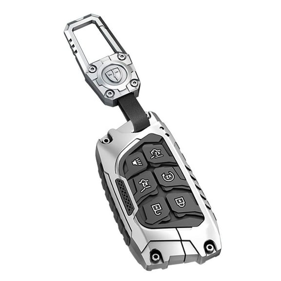 Alloy Protection Key Fob Cover Compatible with Cadillac 2020 - 2024 Escalade/CT5/XT5 - 6 Buttons Keychain Accessory