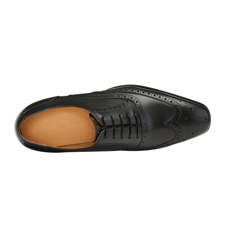 Santimon Men Dress Shoes Brogue Wingtip Oxford Shoes Classic  display picture 1