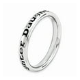 thumbnail image 3 of Sterling Silver Stackable Expressions Polished Enameled Daughter Ring - Size 5, 3 of 3