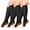 Black Brown, variant on 3 Pairs Open Toe Medical Sport Compression Socks - 15-20mmhg Graduated Knee-High Support for Men & Women, Ideal for Soccer, Running, and Nurses