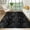 Tie-dye Gray/Black, variant on Hasoo 2' x 8' Shag Rug for Living Room, Fluffy Washable Rug for Bedroom, Nursery, Teen Bedroom Decor, Dark Blue