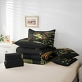 thumbnail image 5 of Homewish Hunting Pike Fish Bedding Comforter Set 7pcs, Olive Camouflage King Bedding Sets, Rustic Farmhouse Cabin Reversible Bed Sheets, Breathable Home Decor, 5 of 7