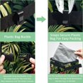 Spring Tropical Plants Foldable Car Trash Bin with Lid, Leakproof Mini