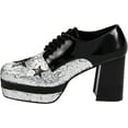thumbnail image 7 of Funtasma by Pleaser Men's Halloween Glamrock-02,Black/Silver,M (US Men's 10-11 M), 7 of 7