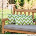thumbnail image 4 of Noble House Marisol Chevron Coussin à Jeter Rectangulaire en Vert (Lot de 2), 4 of 15