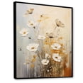 thumbnail image 2 of Designart "Breeze Among Beige Wildflowers I" Wildflowers Floater Framed Wall Art Living Room, 2 of 5