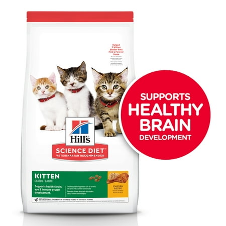 Hill's Science Diet Kitten Chicken Recipe Dry Cat Food, 15.5 lb (Best Cat Food For Kittens With Diarrhea)