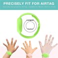 thumbnail image 7 of NOGIS Kids Waterproof Airtag Bracelet Compatible with Apple AirTag, Hidden Silicone Protective Case for Air Tag GPS Tracker Holder, Adjustable Watch Band for Toddler Child (Pink & Green), 7 of 7